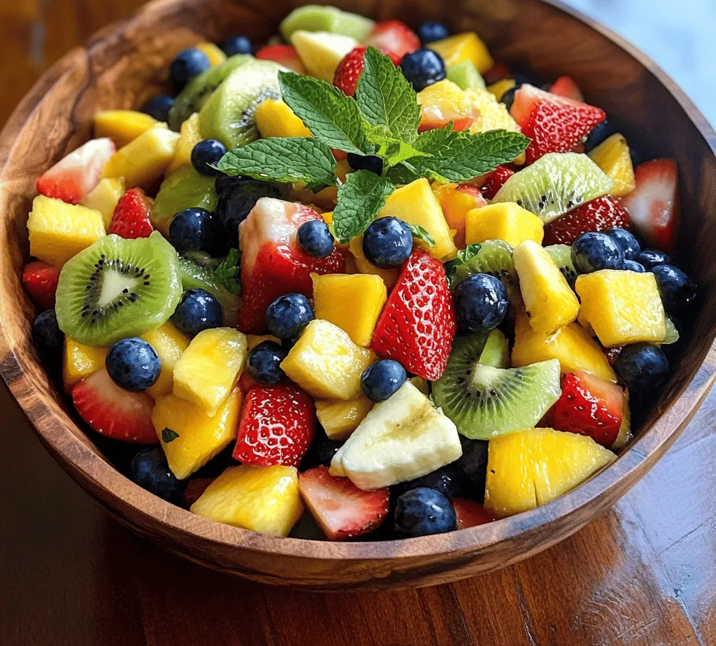The foundation of the Fruit Fiesta Salad lies in its diverse array of fruits. Each fruit not only contributes its unique flavor but also packs a punch in terms of nutritional benefits.