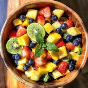 The foundation of the Fruit Fiesta Salad lies in its diverse array of fruits. Each fruit not only contributes its unique flavor but also packs a punch in terms of nutritional benefits.