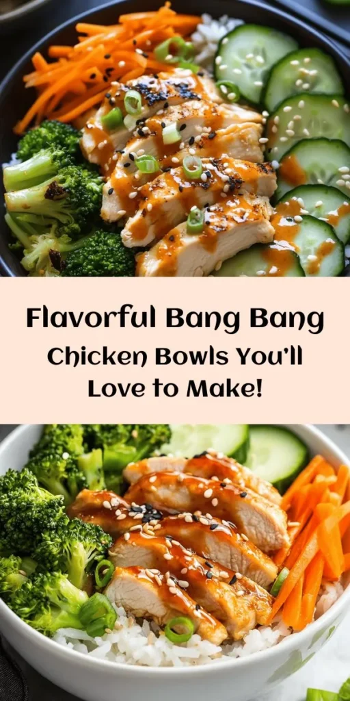Discover the deliciousness of Bang Bang Chicken Bowls! Juicy chicken marinated in buttermilk and seasoned to perfection is fried until golden brown and served on a bed of fluffy jasmine rice. Add vibrant veggies like broccoli and carrots, drizzled with a creamy sweet chili sauce for a burst of flavor. Garnish with fresh green onions and sesame seeds for the perfect finish. Easy to make and loaded with flavor, this recipe is a must-try!