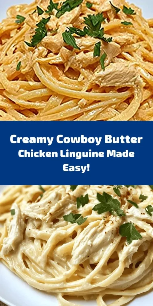 Looking for a quick and delicious dinner idea? Try this Easy Cowboy Butter Chicken Linguine! Made with simple ingredients like linguine, shredded chicken, and a buttery garlic sauce seasoned with smoked paprika and herbs, this dish is sure to impress. It's ready in just 30 minutes, making it perfect for busy weeknights. Top it off with fresh parsley for added flavor and color. Your family will love this flavorful twist on pasta!