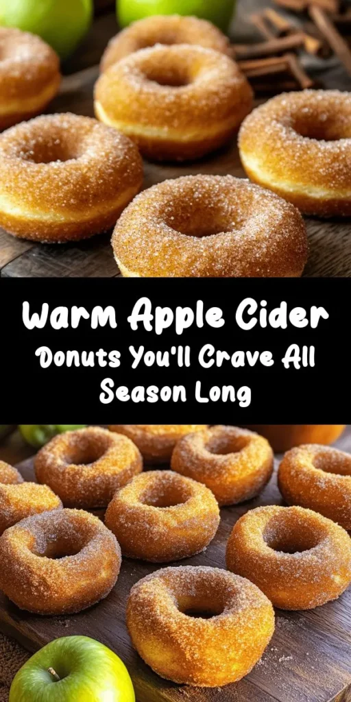 Indulge in the cozy flavors of fall with these irresistible Apple Cider Donuts! With a delightful blend of warm spices and the sweet essence of apple cider, each baked donut is a perfect treat for any occasion. Easy to make and fun to coat in cinnamon-sugar, they are sure to impress your family and friends. Serve them warm alongside a cup of cider for the ultimate autumn experience. This recipe makes 12 delicious donuts that you'll want to savor!