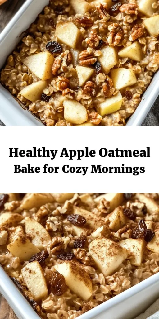 Start your day with this Irresistible Healthy Apple Oatmeal Breakfast Bake! Packed with rolled oats, diced apples, and a hint of cinnamon, this easy-to-make dish is not only delicious but also nutritious. Perfect for meal prep, it’s simple to whip up with almond milk, maple syrup, and your favorite nuts or dried fruits. Bake it in just 30-35 minutes and enjoy warm, or store leftovers in the fridge for a quick breakfast all week long. Ideal for busy mornings!