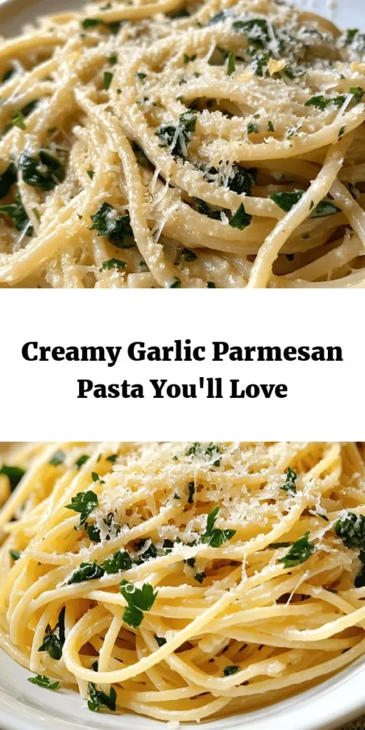 Indulge in the creamy, garlicky goodness of Garlic Parmesan Pasta Bliss! This simple yet decadent dish combines al dente spaghetti or fettuccine with sautéed garlic, buttery richness, and a touch of heat from red pepper flakes. Finished with melty Parmesan and a hint of lemon zest, it’s the perfect comfort food for any occasion. Optional spinach adds a fresh twist. Quick to make in just 25 minutes, this recipe is sure to impress!