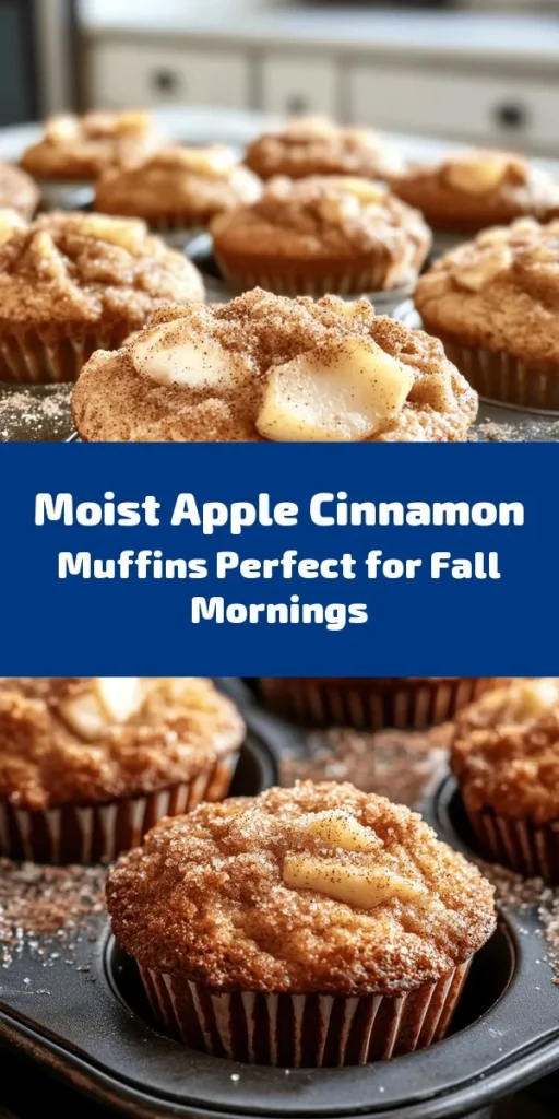 Get ready for fall with these irresistible moist apple cinnamon muffins! Bursting with fresh apples and warm spices, they are the perfect treat for cozy mornings or afternoon snacks. With a sprinkle of cinnamon-sugar on top, these muffins are not only delicious but also super easy to make. Bake a batch that yields 12 muffins in just 40 minutes. Perfect to enjoy with a warm cup of tea or coffee. Your kitchen will smell heavenly!
