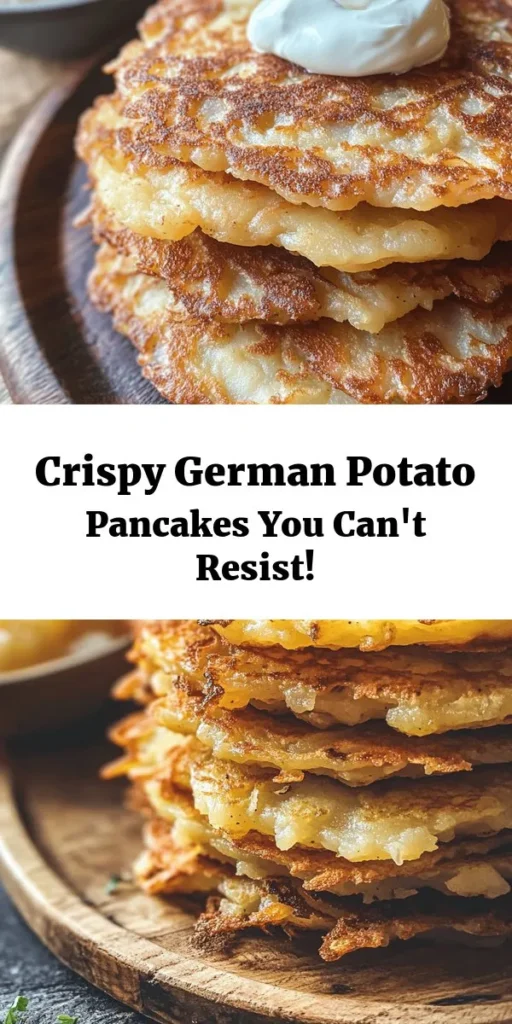 Craving a taste of Germany? Try these crispy authentic German potato pancakes! Made with simple ingredients like russet potatoes, onion, and eggs, these pancakes are easy to whip up in just 30 minutes. Once fried to golden perfection, serve them hot with applesauce or sour cream for a delightful treat. Perfect as a snack or a side dish. Get ready to impress your family and friends with this delicious recipe! 🥔🥞