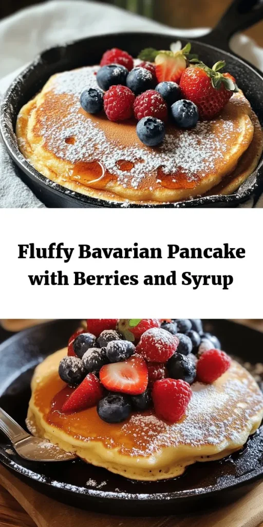Indulge in the Fluffy Bavarian Delight, a delectable recipe that's perfect for any breakfast or brunch! With just a few simple ingredients like eggs, milk, and flour, you can create a light and airy pancake that bakes to golden perfection. Serve it warm, dusted with powdered sugar and topped with fresh berries and a drizzle of maple syrup. This dish is not only easy to make but also sure to impress your family and friends. Get ready to savor every bite!